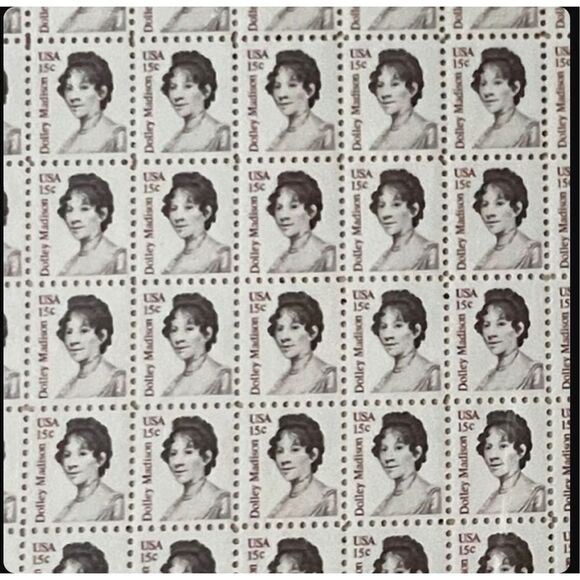 MNH Dolly Madison Sheet of 150 15c Stamps Scott #1822 - Picture 1 of 2